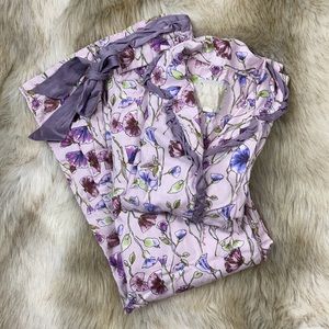 Victoria’s Secret Flower Cotton & Silk Pajama Set, Small
